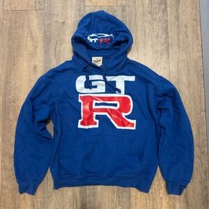 Nissan GTR Jon Lauren Hoodie Royal Blue Medium Car Racing Performance